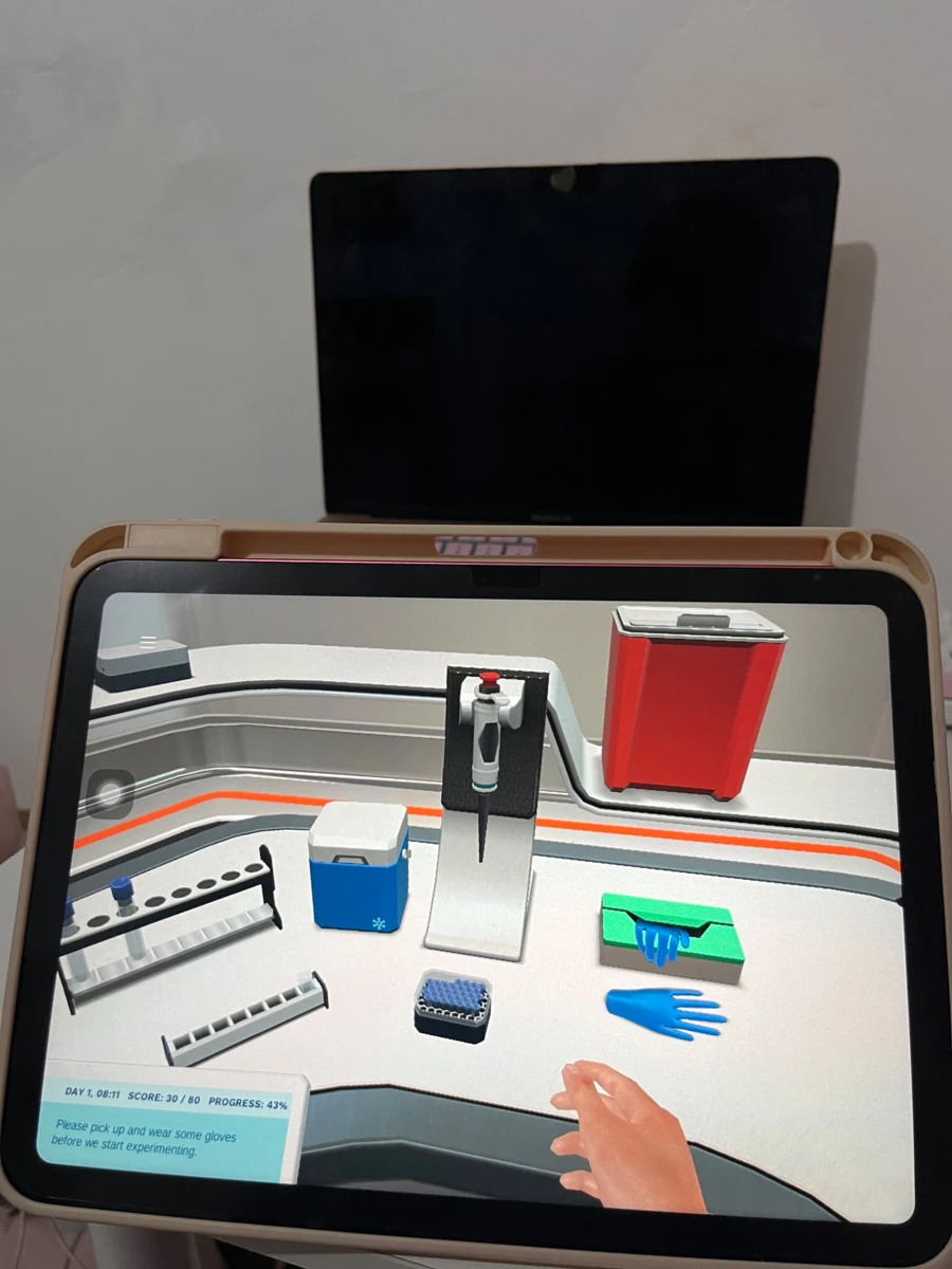Labster laboratory simulation on an iPad